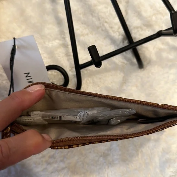 NWT Brahmin Credit Card Wallet Teak Ombré Melbourne Genuine Leather - Picture 4 of 5